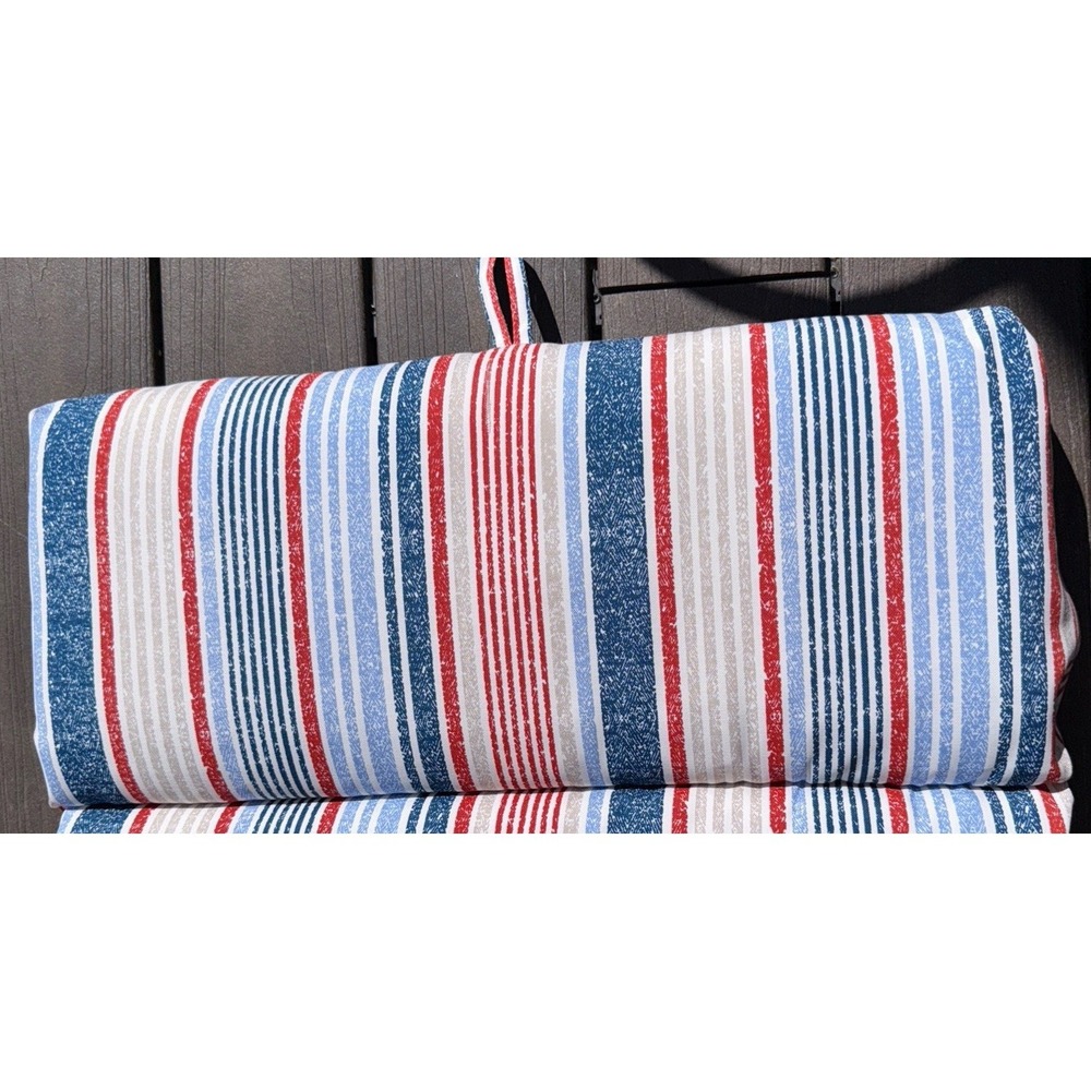 Jordan Outdoor Chaise Lounge Cushion Stripe Patio Fabric Ties New - Picture 5 of 11